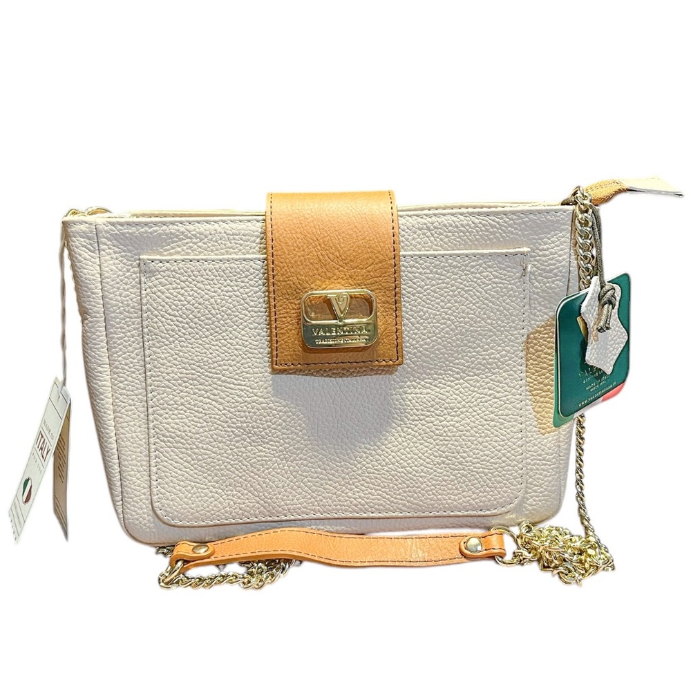 Valentina Pebbled Leather Crossbody Bag